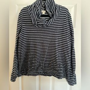 J.Crew Factory Striped Terry
Funnelneck Sweatshirt Style E4165